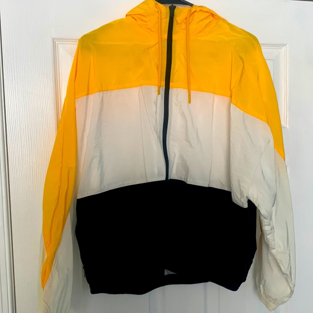 Urban Heritage large black/white/yellow zip up jacket